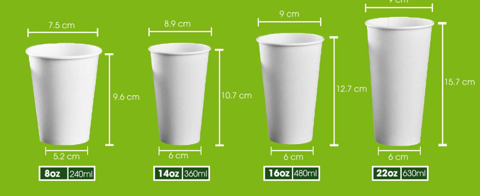 Ly giấy, cốc giấy cafe 16oz-500ml