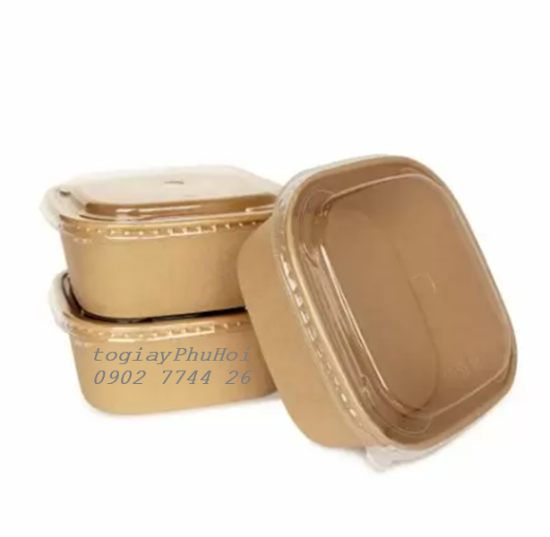Tô giấy kraft vuông 750ml