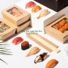 Hộp giấy Kraft đựng sushi