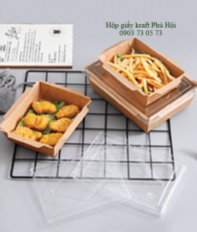 Hộp giấy Kraft đựng gà rán