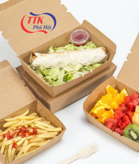 Hộp giấy kraft đựng thức ăn