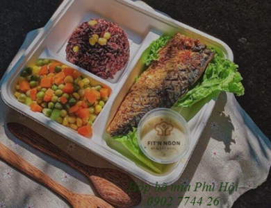 Hộp bã mía 3 ngăn đựng cơm