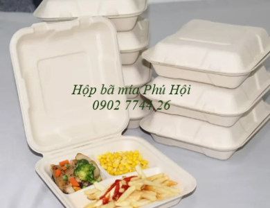 Hộp bã mía 3 ngăn đựng cơm