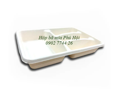 Hộp bã mía 4 ngăn đựng cơm