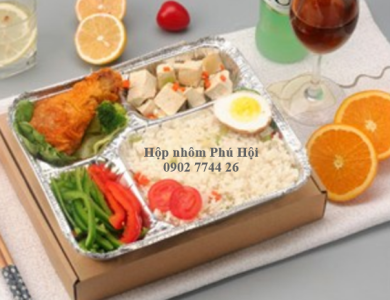 Hộp nhôm đựng thực phẩm 4 ngăn