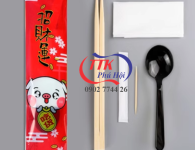 In bộ muỗng đũa tăm nhà hàng