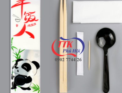 In Combo 4 trong 1 đũa muỗng tăm giấy