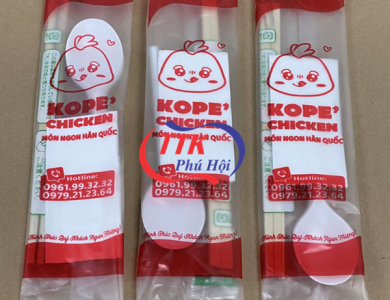 In combo muỗng đũa tăm giấy