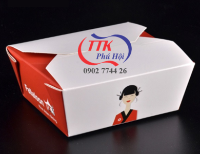 In hộp giấy đựng cơm