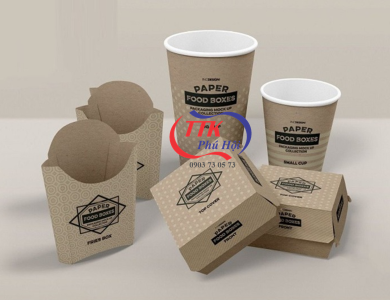 In hộp giấy kraft đựng thức ăn