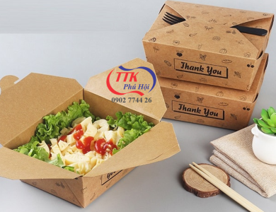 In hộp giấy kraft đựng thức ăn