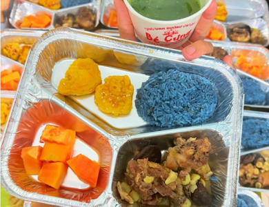Khay giấy bạc 3 ngăn đựng cơm