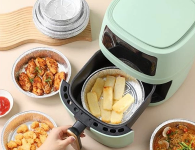 Khay giấy bạc đựng hải sản nướng