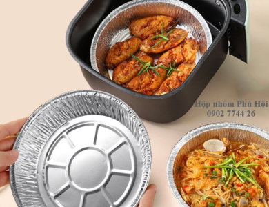 Khay giấy bạc đựng hải sản nướng