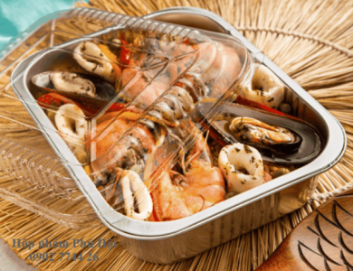 Khay giấy bạc nướng đồ ăn