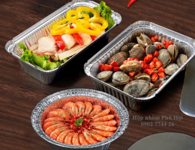 Khay giấy bạc nướng đồ ăn