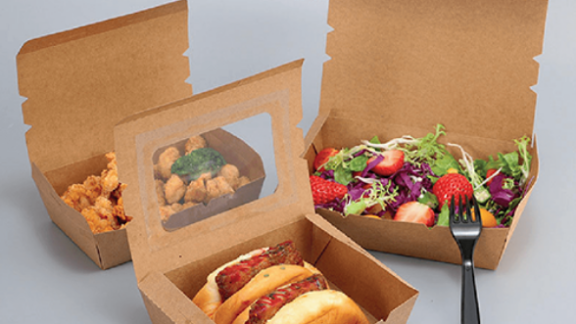 Hộp giấy Kraft đựng hamburger