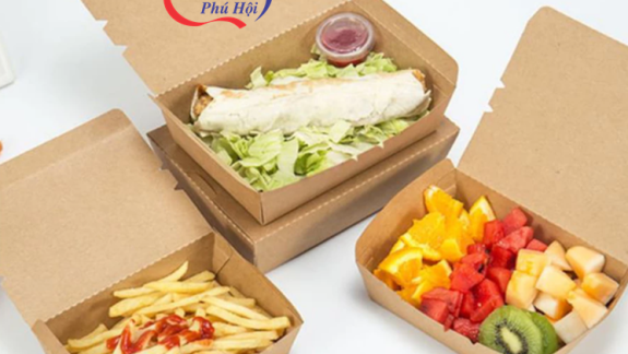 Hộp giấy kraft đựng thức ăn