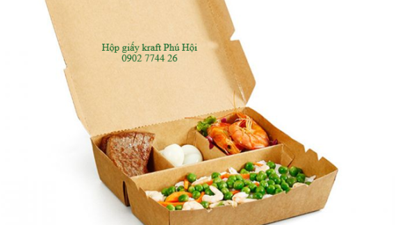 Mua hộp giấy kraft đựng thức ăn giá rẻ
