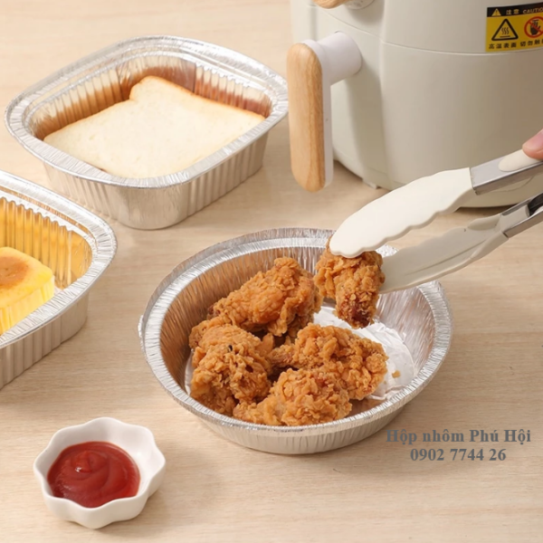 Dĩa nhôm lót nồi chiên không dầu 1200ml, 1750ml