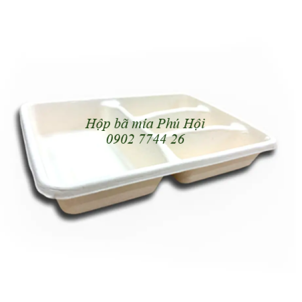 Hộp bã mía 4 ngăn đựng cơm