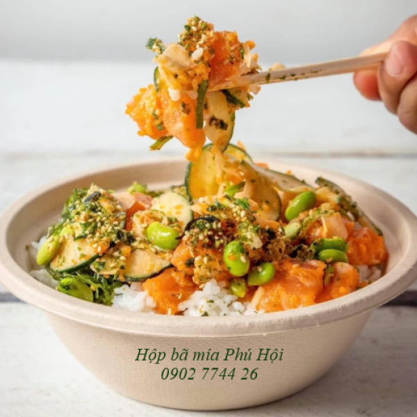Hộp bã mía đựng phở