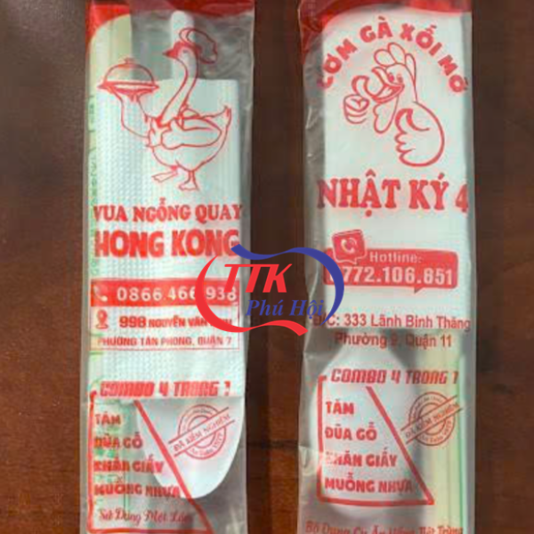 In bộ muỗng đũa tăm giấy