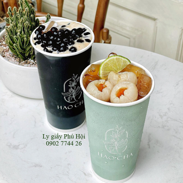 In ly giấy cho tiệm trà sữa