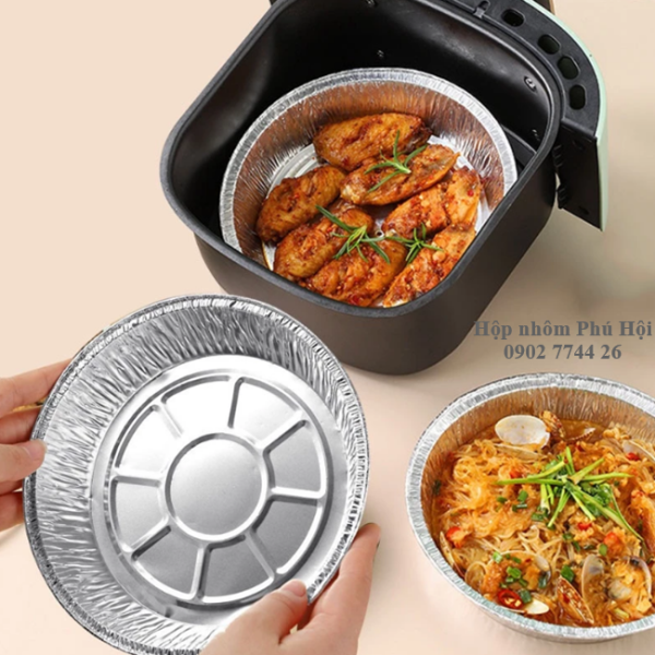 Khay giấy bạc đựng hải sản nướng