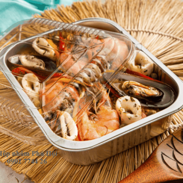 Khay giấy bạc nướng đồ ăn