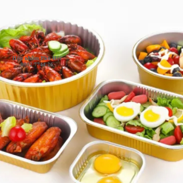 Khay giấy bạc nướng hải sản