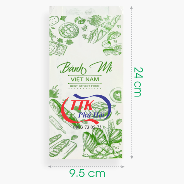 Bao bánh mì giấy in logo