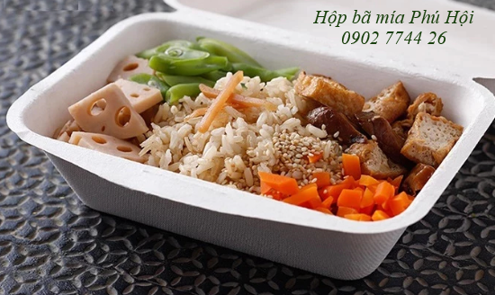 Hộp bã mía 1 ngăn đựng cơm