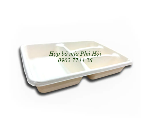 Hộp bã mía 4 ngăn đựng cơm