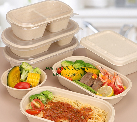 Hộp bã mía đựng gà rán tại quận 7, quận 8, quận 9 TpHCM