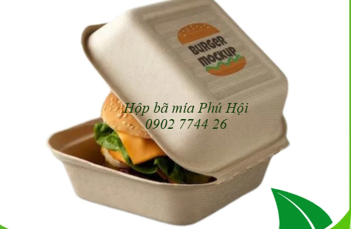 Hộp bã mía đựng hamburger tại quận 10, quận 11, quận 12 TP HCM