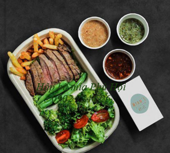 Hộp bã mía đựng mì xào, bún, phở