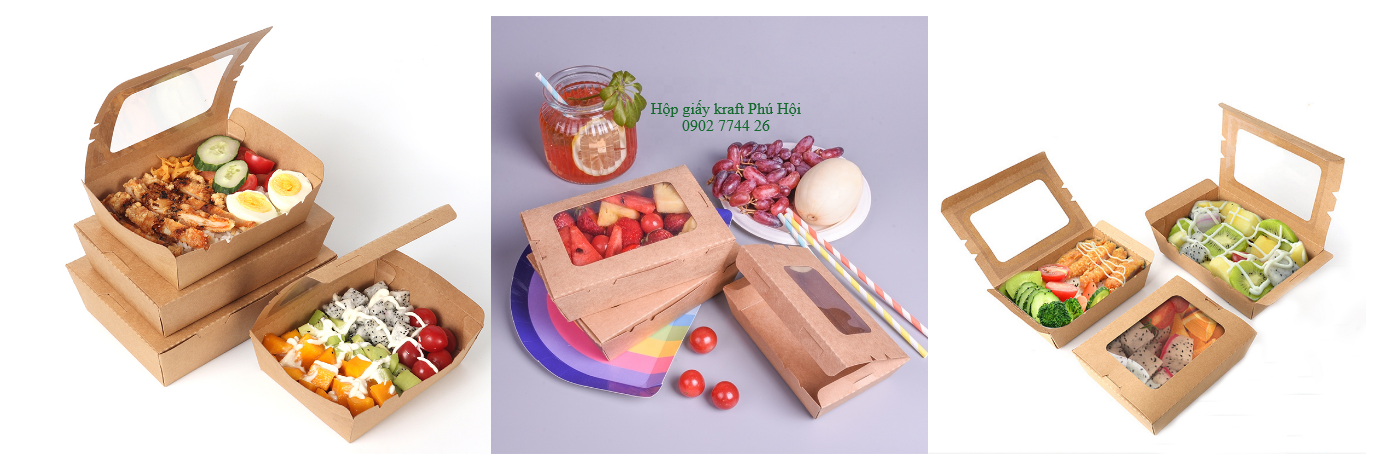 Hộp giấy đựng mì xào, nui, bún, phở khô