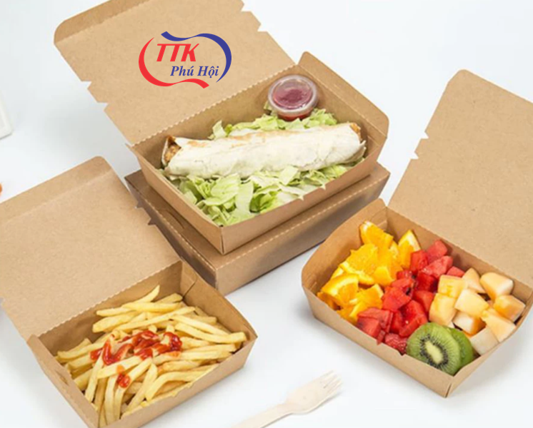 Hộp giấy Kraft đựng cơm