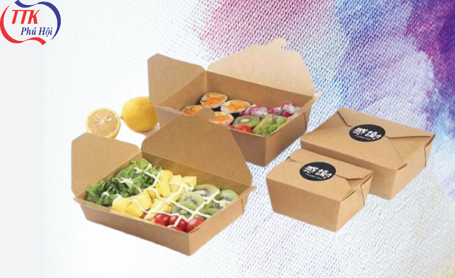 Hộp giấy Kraft đựng cơm