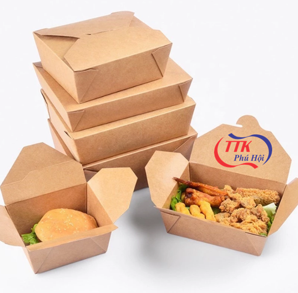 hộp giấy kraft đựng thức ăn giá rẻ