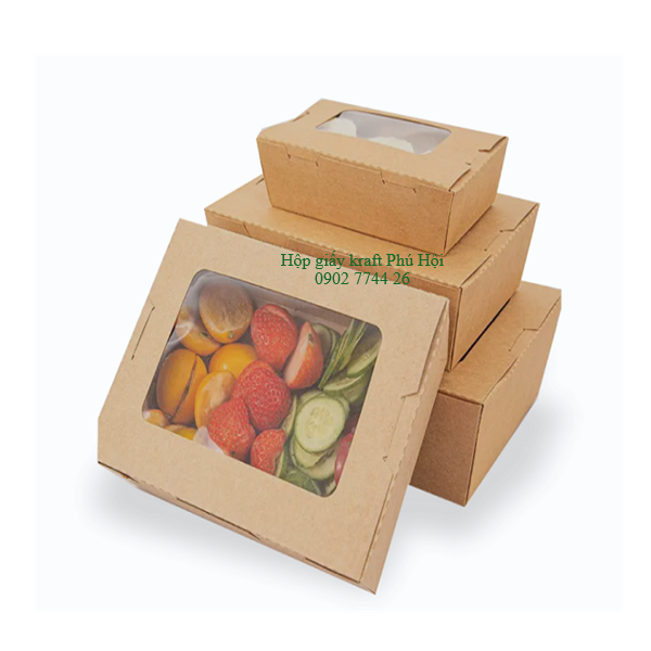 hộp giấy kraft đựng thức ăn giá rẻ