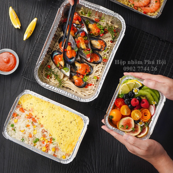 Hộp nhôm chữ nhật 2000ml