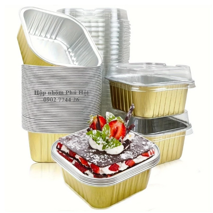 Hộp nhôm màu vàng cao cấp 125ml