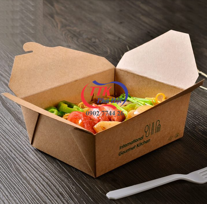 In hộp giấy kraft đựng thức ăn