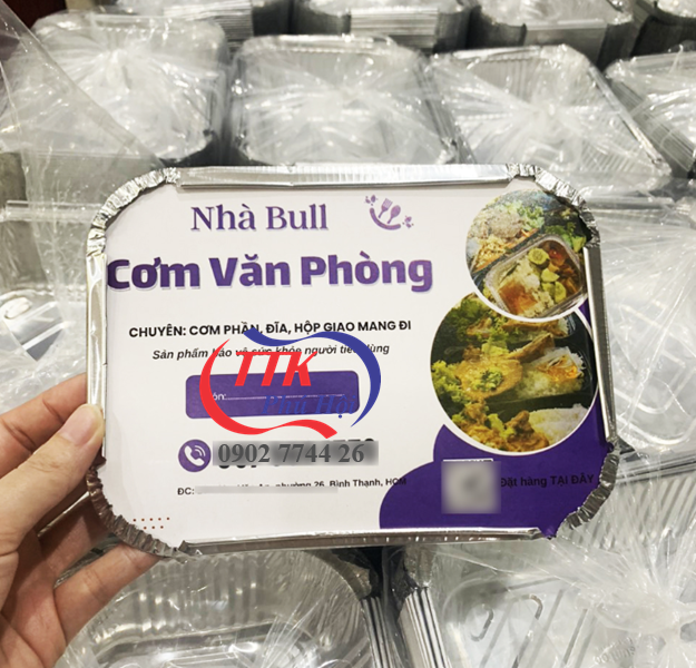 In nắp khay giấy bạc