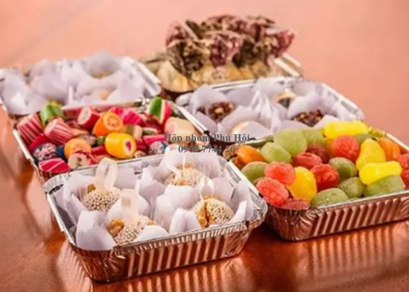 Khay giấy bạc 1 ngăn đựng bún, mì, cơm chiên