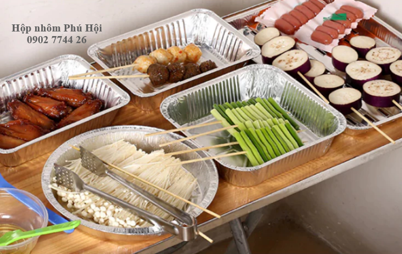 Khay giấy bạc đựng đồ nướng