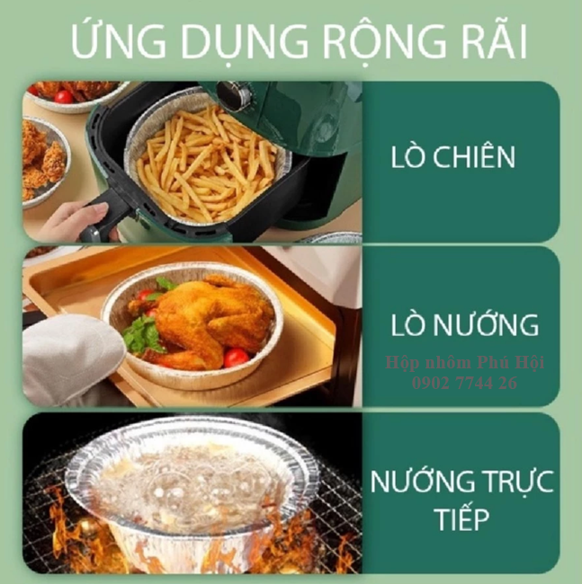 Khay giấy bạc nồi chiên không dầu