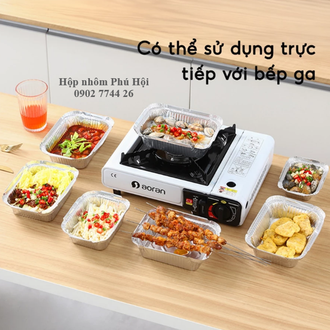 Khay giấy bạc nướng đồ ăn